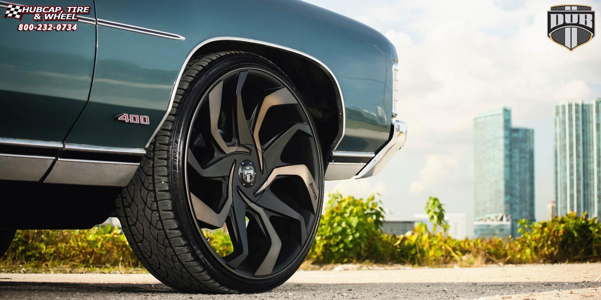 vehicle gallery/chevrolet impala dub sleeper s125 24X10  Black & Machined with Dark Tint wheels and rims